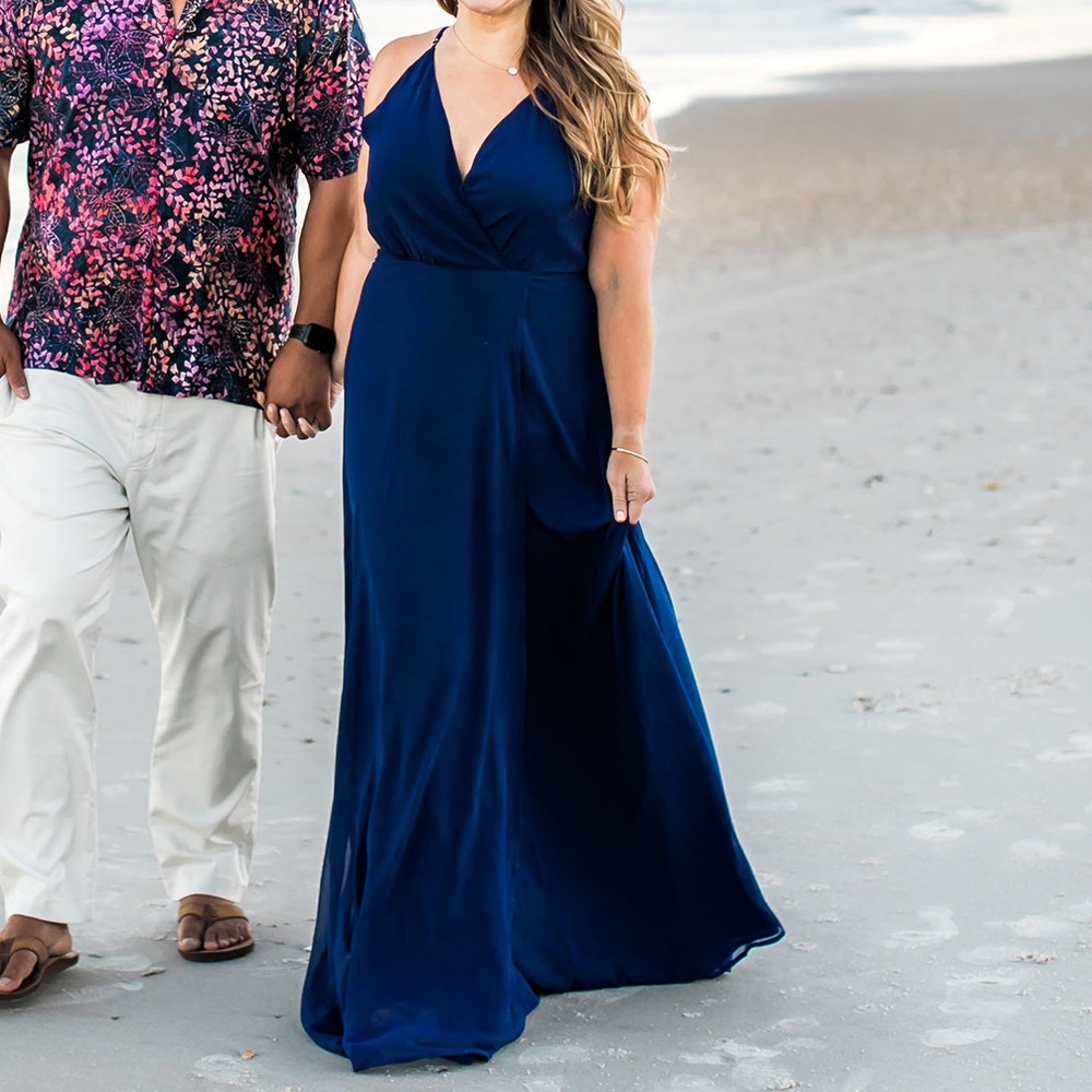 Lulu's Elegant Blue Maxi Dress